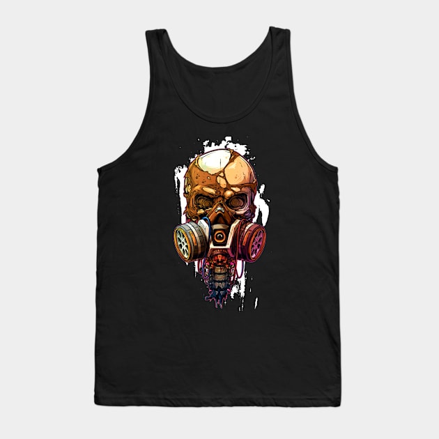 Beautiful Gas Mask Skull Gift Tank Top by RedoneDesignART